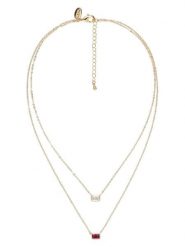 U.S. Polo Assn. Pozłacany naszyjnik z kamieniami ozdobnymi - dł. 37 cm rozmiar: onesize. Czerwone naszyjniki U.S. Polo Assn., metalowe. Za 69.99 zł.