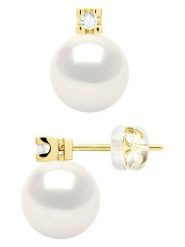 ATELIERS SAINT GERMAIN Złote kolczyki-wkrętki z diamentami i perłami rozmiar: onesize. Żółte kolczyki ATELIERS SAINT GERMAIN, z diamentem, złote. Za 2,283.99 zł.