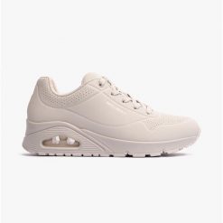 Buty na co dzień damskie SKECHERS UNO STAND ON AIR eko skóra. Białe obuwie sportowe Skechers, ze skóry, bez zapięcia, trekkingowe, Skechers Sport. Za 303.00 zł.