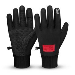 Rękawiczki rowerowe zimowe unisex DW Barrow. Czarne rękawiczki SIROKO, bez wzorów, z syntetyku, sportowe. W wyprzedaży za 183.95 zł.