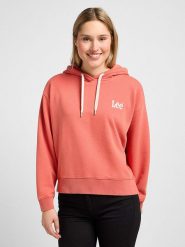 Lee Bluza w kolorze łososiowym rozmiar: M. Pomarańczowe bluzy sportowe Lee, m, bez wzorów, z kapturem. Za 178.95 zł.