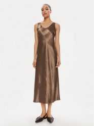 Max Mara Leisure Sukienka codzienna Talete 2416221078 Brązowy Regular Fit. Brązowe sukienki Max Mara Leisure, na co dzień, bez wzorów, z wiskozy, bez kołnierzyka, bez ramiączek, proste. Za 539.99 zł.