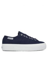 Superga Tenisówki Platform Leggera S2142ZW Granatowy. Niebieskie trampki Superga, bez wzorów, z materiału, bez zapięcia. Za 299.99 zł.