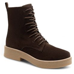 Botki Sergio Bardi. Brązowe botki Sergio Bardi, bez wzorów, bez obcasa, na płaskiej podeszwie, bez zapięcia. Za 251.99 zł.