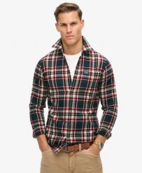 Superdry Koszula lumberjack z długim rękawem z bawełny – Kansas Check Navy. Niebieskie koszule Superdry, xl, z aplikacjami, z bawełny, klasyczne, bez kołnierzyka, bez ramiączek. Za 357.25 zł.