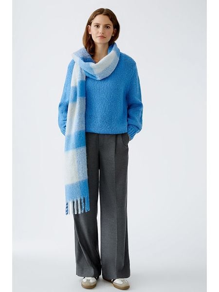 Oui Szal w kolorze niebiesko-białym rozmiar: onesize. Białe szaliki Oui, bez wzorów. Za 130.50 zł.