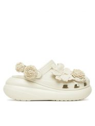 Crocs Klapki Crush Bouquet Clog 211448 Beżowy. Brązowe klapki Crocs, bez wzorów, z tworzywa sztucznego, bez obcasa. Za 359.99 zł.