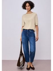 Street One Sweter w kolorze beżowym rozmiar: 36. Brązowe swetry Street One, bez wzorów, bez ramiączek. Za 96.37 zł.