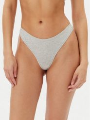 Tommy Hilfiger Stringi UW0UW05741 Szary. Szare stringi TOMMY HILFIGER, bez wzorów, z bawełny. Za 49.99 zł.