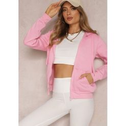 Różowa Bluza z Kapturem Zapinana na Suwak Edan. Czerwone bluzy Renee, l, bez wzorów, z jeansu, z kapturem. Za 39.99 zł.