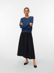 Vero Moda Kardigan "Jaqueline" w kolorze granatowym rozmiar: XL. Niebieskie kardigany Vero Moda, xl, bez wzorów, ze splotem. Za 86.99 zł.