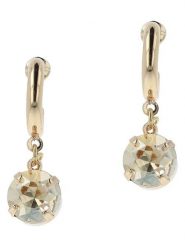 Otazu Pozłacane kolczyki-półkreole z kryształami rozmiar: onesize. Brązowe kolczyki Otazu, z kryształem, pozłacane. Za 86.99 zł.