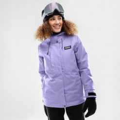 Kurtka snowboardowa damska W4-W Nevis. Fioletowe kurtki narciarskie SIROKO, bez wzorów, bez kaptura, narciarskie. W wyprzedaży za 510.00 zł.
