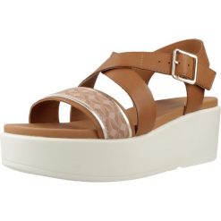 Sandały GEOX D XAND 2.2S Brązowy. Brązowe sandały Geox, bez wzorów, ze skóry, bez obcasa, bez zapięcia. Za 433.99 zł.