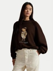 Polo Ralph Lauren Bluza 211A87105001 Brązowy Relaxed Fit. Brązowe bluzy Polo Ralph Lauren, xxs, bez wzorów, z bawełny, bez kaptura. Za 1,199.00 zł.