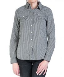 WRANGLER LS WESTERN SHIRT DAMSKA KOSZULA W KRATĘ OFF WHITE W5Z04M737 112130354. Białe koszule Wrangler, m, bez wzorów, bez kołnierzyka, bez ramiączek. Za 169.99 zł.