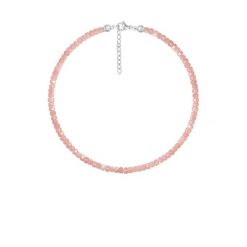 Bransoletka z kamieni różowy opal posrebrzana. Czerwone bransoletki Lilou, z opalem, posrebrzane. Za 139.00 zł.