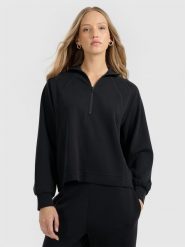4F Bluza dresowa nierozpinana z modalem damska - czarna XXL. Czarne bluzy 4f, xxl, bez wzorów, z dresówki, bez kaptura. Za 189.99 zł.