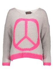 Miss goodlife Sweter w kolorze szaro-różowym rozmiar: XL. Różowe swetry miss goodlife, xl, bez wzorów, z wełny, bez ramiączek. Za 167.28 zł.