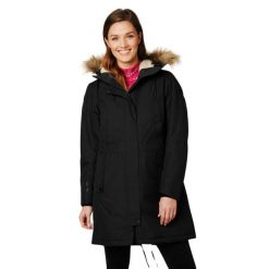Płaszcz zimowy damski Helly Hansen Mayen Parka. Czarne parki Helly Hansen, na zimę, xs, sportowe, bez kaptura. Za 489.99 zł.