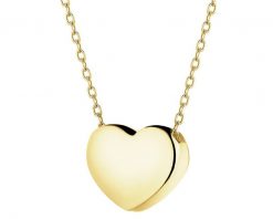 Złoty naszyjnik z cyrkonią - serce. Żółte naszyjniki Apart, z cyrkonią, złote. Za 1,719.00 zł.