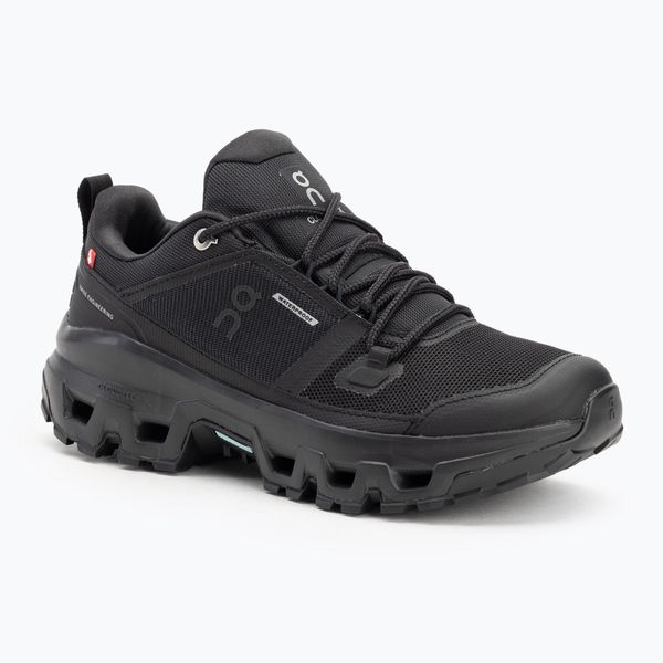 Buty damskie On Cloudrock Low Waterproof. Czarne trekkingi On, z materiału, trekkingowe. Za 805.45 zł.