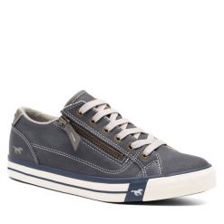 Tenisówki Mustang. Niebieskie trampki Mustang, bez wzorów, bez zapięcia. Za 215.99 zł.