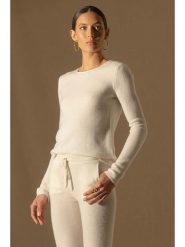 Perfect Cashmere Kaszmirowy sweter "Marya" w kolorze kremowym rozmiar: S. Brązowe swetry Perfect Cashmere, s, bez wzorów, z kaszmiru, bez ramiączek. Za 476.95 zł.