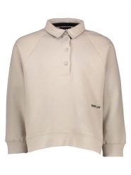 Replay Bluza w kolorze szarobrązowym rozmiar: M. Brązowe bluzy Replay, m, bez wzorów, z bawełny, bez kaptura. Za 245.96 zł.