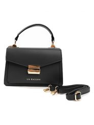 Lia Biassoni Skórzana torebka w kolorze czarnym - 20 x 14 x 7 cm rozmiar: onesize. Czarne torby na ramię Lia Biassoni, bez wzorów, z materiału, przez ramię, bez dodatków. Za 209.82 zł.