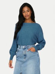 ONLY Sweter Adaline 15226298 Niebieski Relaxed Fit. Niebieskie swetry Only, xs, bez wzorów, z wiskozy, bez ramiączek. Za 79.99 zł.