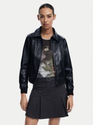 Desigual Kurtka z imitacji skóry Helsinki 24WWEW35 Czarny Regular Fit. Czarne kurtki Desigual, xs, bez wzorów, ze skóry, bez kaptura. Za 449.99 zł.