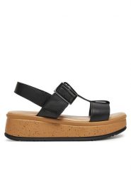 Lasocki Sandały ARC-4883-17 Czarny. Czarne sandały Lasocki, bez wzorów, ze skóry, bez obcasa, na koturnie, bez zapięcia. Za 169.99 zł.