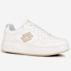 Buty damskie sportowe snekaersy Lotto PALIOT PF. Białe obuwie sportowe Lotto, bez zapięcia, trekkingowe. Za 119.00 zł.