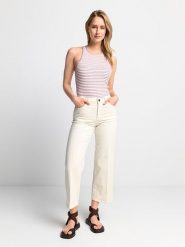 Rich & Royal Top w kolorze jasnoróżowo-białym rozmiar: M. Białe topy Rich & Royal, m, bez wzorów, z bawełny, bez kołnierzyka, bez ramiączek. Za 76.99 zł.