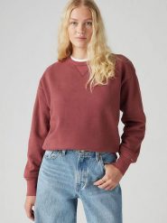 Levi´s Bluza w kolorze bordowym rozmiar: S. Czerwone bluzy s, bez wzorów, z bawełny, bez kaptura. Za 132.05 zł.