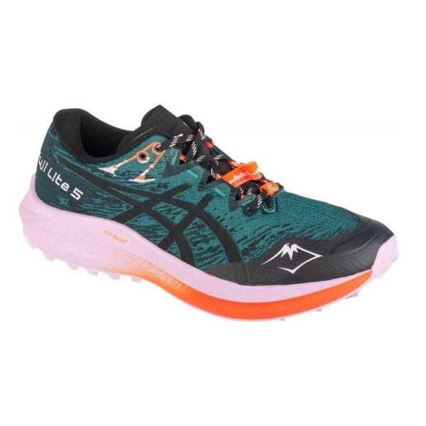 Damskie Buty Do Biegania Fuji Lite 5. Zielone trekkingi Asics, z gumy, do biegania. Za 823.99 zł.