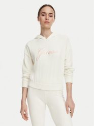 Guess Bluza O6BR04 Z1146 Kremowy Regular Fit. Białe bluzy sportowe Guess, xl, z aplikacjami, z syntetyku, bez kaptura. Za 294.99 zł.