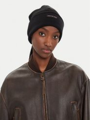 Calvin Klein Czapka Inst Patch Beanie K60K612322 Czarny. Czarne czapki Calvin Klein, bez wzorów, z bawełny. Za 119.99 zł.