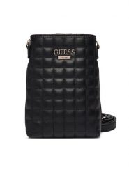 Guess Torebka Nadira Travel TWQG84 24015 Czarny. Czarne listonoszki Guess, z aplikacjami, ze skóry, bez dodatków. Za 399.99 zł.