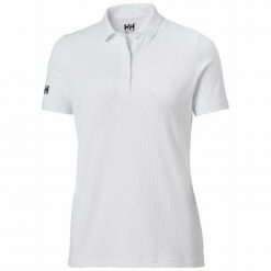 Damska koszulka polo Helly Hansen crew tech. Białe koszulki polo Helly Hansen, m, bez wzorów, bez kołnierzyka, bez ramiączek. Za 276.95 zł.