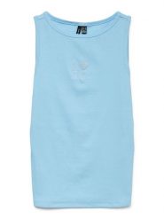 Vero Moda Top w kolorze błękitnym rozmiar: XS. Niebieskie topy Vero Moda, xs, bez wzorów, z bawełny, bez kołnierzyka, bez ramiączek. Za 50.95 zł.