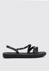 Sandały dla kobiet Ipanema MEU SOL FLAT. Czarne sandały Ipanema, z aplikacjami, z gumy, eleganckie, bez obcasa, bez zapięcia. Za 122.00 zł.