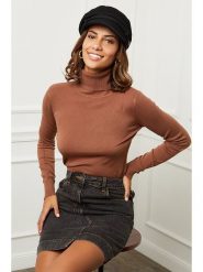 Soft Cashmere Golf w kolorze karmelowym rozmiar: 38/40. Brązowe golfy Soft Cashmere, bez wzorów, bez ramiączek. Za 112.83 zł.