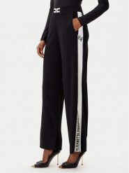 Elisabetta Franchi Spodnie dzianinowe KP-69S-56E2-V380 Czarny Regular Fit. Czarne spodnie materiałowe Elisabetta Franchi, s, bez wzorów, z dzianiny. Za 1,649.00 zł.