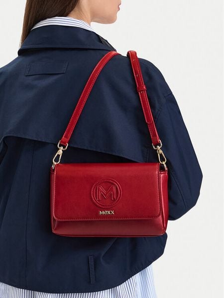 MEXX Torebka CEO-MEXX-L-007-10 Czerwony ciemny. Czerwone listonoszki Mexx, bez wzorów, ze skóry, bez dodatków. Za 149.99 zł.