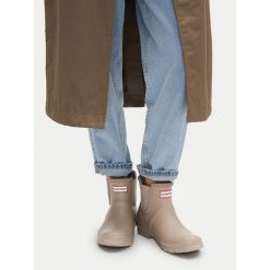 Kalosze Hunter. Brązowe kalosze Hunter, bez wzorów. Za 219.99 zł.
