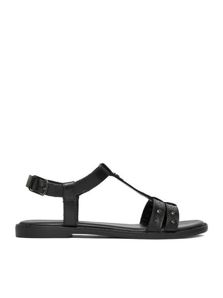 Lasocki Sandały CEO-RST-5551-03 Czarny. Czarne sandały Lasocki, bez wzorów, ze skóry, bez obcasa, na płaskiej podeszwie, bez zapięcia. Za 159.99 zł.