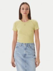 HUGO T-Shirt Delanor 50512000 Beżowy Slim Fit. Brązowe t-shirty Hugo, xl, bez wzorów, z bawełny, bez kołnierzyka, bez ramiączek. Za 229.99 zł.