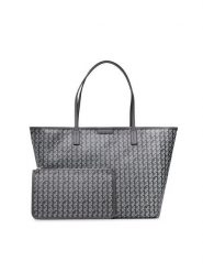 Tory Burch Torebka Basketweave Tote 145634 Szary. Szare shopper Tory Burch, bez wzorów, ze skóry, bez dodatków. Za 1,779.00 zł.